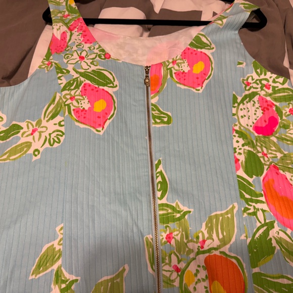 Lilly Pulitzer Cathy shift dress in Pool Blue Pink Lemonade - Picture 7 of 9